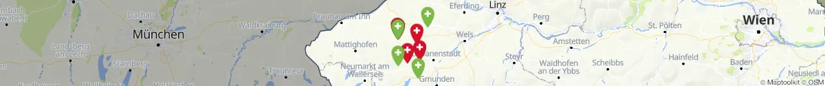 Kartenansicht für Apotheken-Notdienste in der Nähe von Hohenzell (Ried, Oberösterreich)